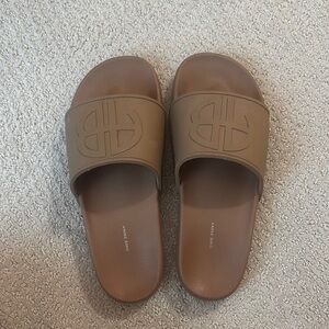 Anine Bing Brown Isa Slide Sandals